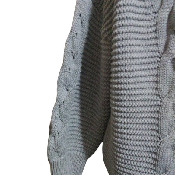 SOLD!!! Oversized Chunky Open Front Cardigan Sweaters Cable Knit Size M - Picture 14 of 16